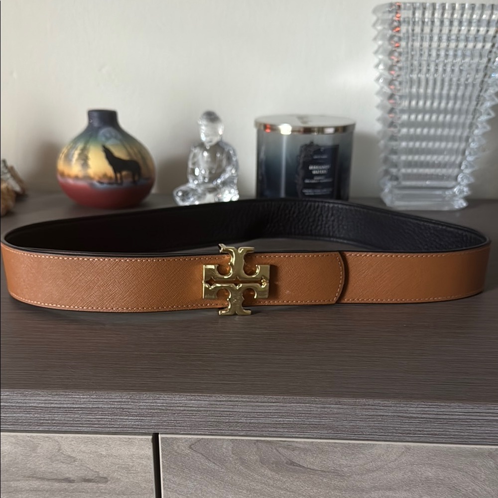 Tory Burch Brown Leather Belt